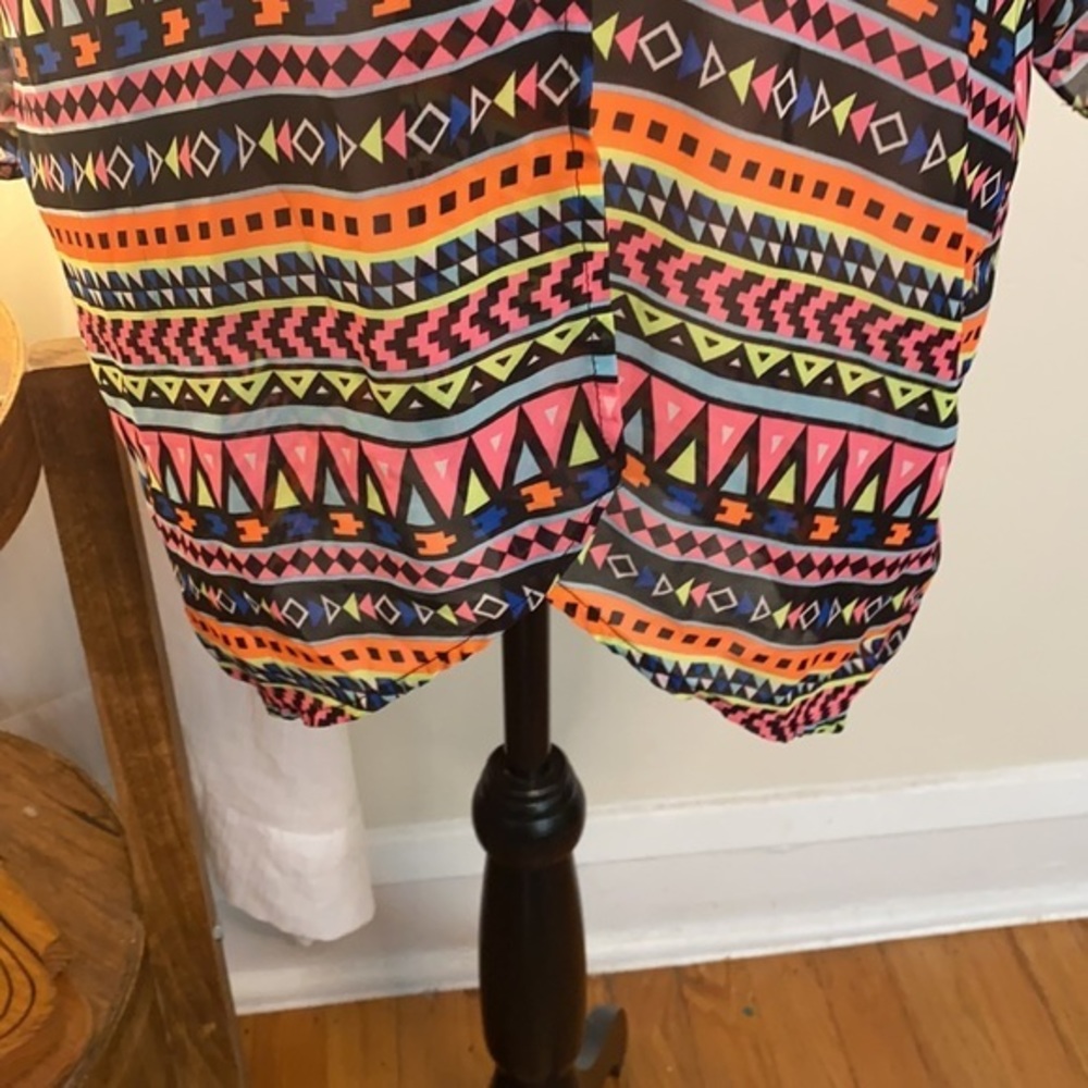 Divided Neon Geometric Print Cardigan Size Small - Picture 2 of 6